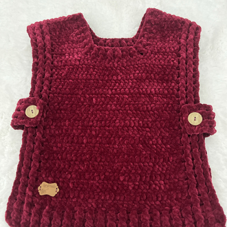 Bordo bebek yeleği