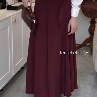 Fular aksesuarlı tensel etek