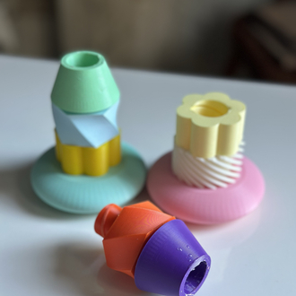 Pastel Şamdan (2 adet)