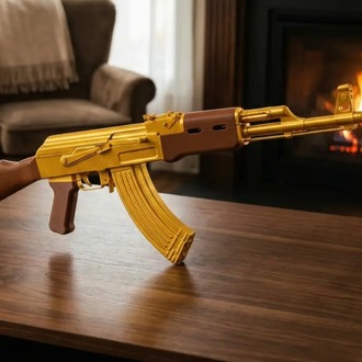 Altın Kaplama Görünümlü AK-47 Dekoratif Replika
