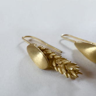 Spike Gümüş Küpe ~ Gold
