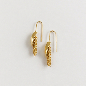 Spike Gümüş Küpe ~ Parlak Gold