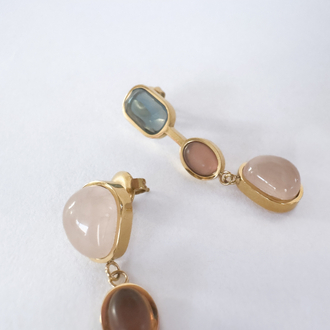 Tatlong Bato Küpe ~ Gold