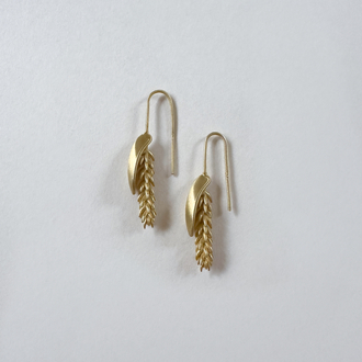 Spike Gümüş Küpe ~ Gold