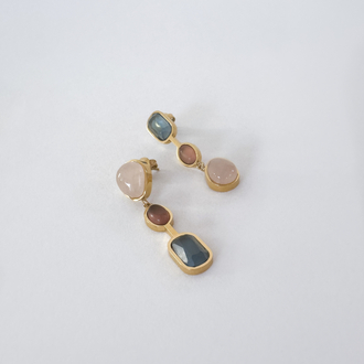 Tatlong Bato Küpe ~ Gold