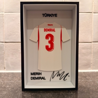 Merih Demiral Türkiye Milli Takım Özel Tasarım 3 Boyutlu (3D) Premium Çerçeve Forma