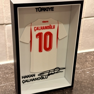 Hakan Çalhanoğlu Türkiye Milli Takım Özel Tasarım 3 Boyutlu (3D) Premium Çerçeve Forma