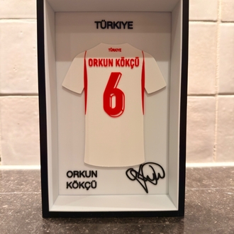 Orkun Kökçü Türkiye Milli Takım Özel Tasarım 3 Boyutlu (3D) Premium Çerçeve Forma