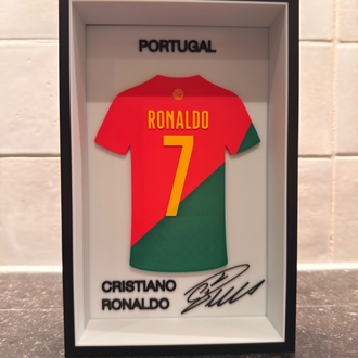 Cristiano Ronaldo Portekiz Milli Takım Özel Tasarım 3 Boyutlu (3D) Premium Çerçeve Forma 