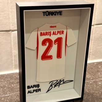 Barış Alper Yılmaz Türkiye Milli Takım Özel Tasarım 3 Boyutlu (3D) Premium Çerçeve Forma