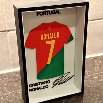 Cristiano Ronaldo Portekiz Milli Takım Özel Tasarım 3 Boyutlu (3D) Premium Çerçeve Forma 