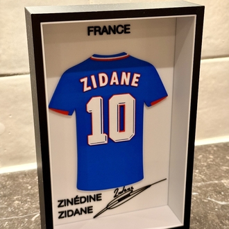 Zinédine Zidane Fransa Milli Takım Özel Tasarım 3 Boyutlu (3D) Premium Çerçeve Forma