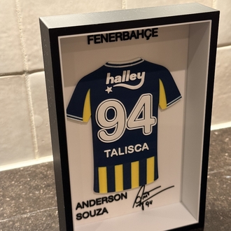 Anderson Talisca Fenerbahçe Özel Tasarım 3 Boyutlu (3D) Premium Çerçeve Forma