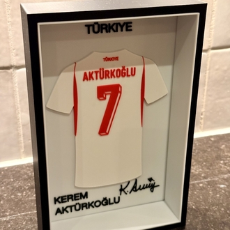 Kerem Aktürkoğlu Türkiye Milli Takım Özel Tasarım 3 Boyutlu (3D) Premium Çerçeve Forma