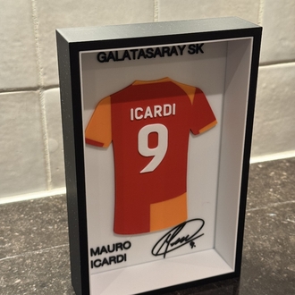 Mauro Icardi Galatasaray SK Özel Tasarım 3 Boyutlu (3D) Premium Çerçeve Forma