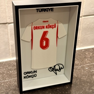 Orkun Kökçü Türkiye Milli Takım Özel Tasarım 3 Boyutlu (3D) Premium Çerçeve Forma