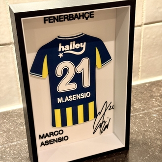 Marco Asensio Fenerbahçe Özel Tasarım 3 Boyutlu (3D) Premium Çerçeve Forma