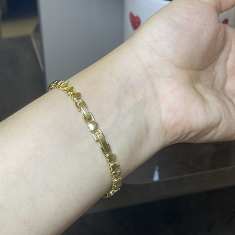 LUXURY Jeweiry 14K Bileklik kalp detaylı