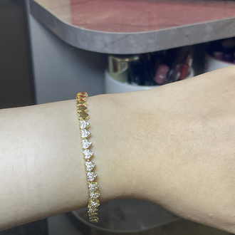 LUXURY Jeweiry 14K Bileklik kalp detaylı