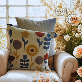 Punch El İşlemeli Dekoratif Yastık 2'li Takım – FİYA Home