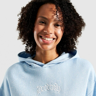 HR ZICZAC LIGHT BLUE ŞARDONSUZ HOODIE