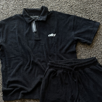 BOHOO ERKEK TOWEL TSHIRT OVERSIZED