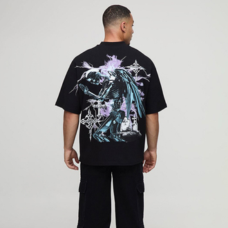 BOHOO BOXY MEN OVERSIZED TSHIRT BLACK