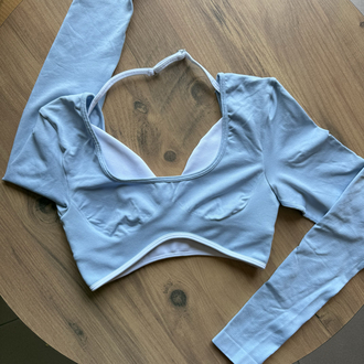 BABY BLUE LONGSLEEVE ( göğüs pedli )
