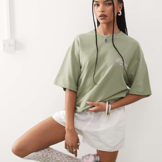 GREEN TOP TSHIRT OVERSIZED UNISEX