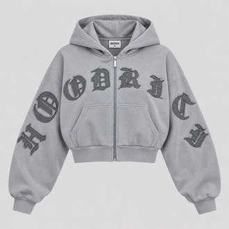 HR ASH GREY CROPPED CEKET