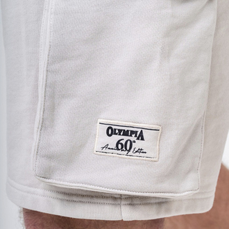 OLYMPIA WASHED LOOSE FIT CARGO SHORTS LIGHT CREAM
