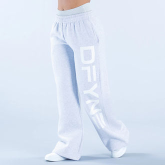 SIGNATURE LIGHT GREY WIDE LEG JOGGER