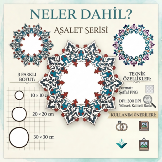 Asalet Serisi: El Çizimi Dijital Motifler