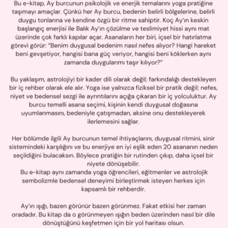 Ay Burcunun Yogadaki Ritmini Keşfet: Beden–Duygu–Ruh Dengesine Açılan Kapı