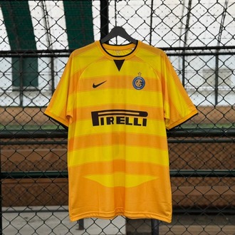 Premium Kalite Retro Forma Adriano #10 Inter Sarı 03/04