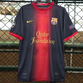 Premium Kalite Retro Forma Iniesta #8 Barcelona 2012