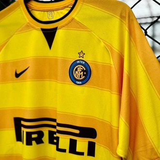 Premium Kalite Retro Forma Adriano #10 Inter Sarı 03/04