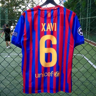 Premium Kalite Retro Forma Xavi #6 Barcelona 2011-2012
