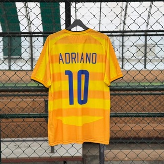 Premium Kalite Retro Forma Adriano #10 Inter Sarı 03/04