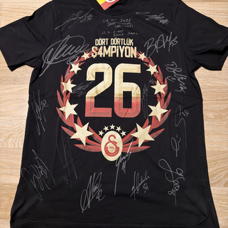 Galatasaray İmzalı Şampiyonluk Tshirti 