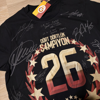 Galatasaray İmzalı Şampiyonluk Tshirti 