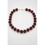 Bordo Topçuklu Boncuk Choker Kolye