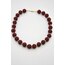 Bordo Topçuklu Boncuk Choker Kolye