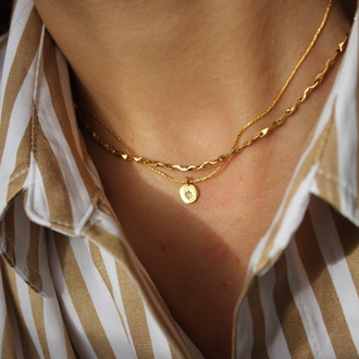 Mini Pul Kolye | Gold | SANA ÖZEL