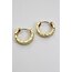 Çelik Domino Halka Küpe | Gold