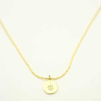 Mini Pul Kolye | Gold | SANA ÖZEL