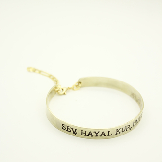 Kelepçe Bileklik | 7x155 | Gold | SANA ÖZEL