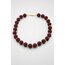 Bordo Topçuklu Boncuk Choker Kolye