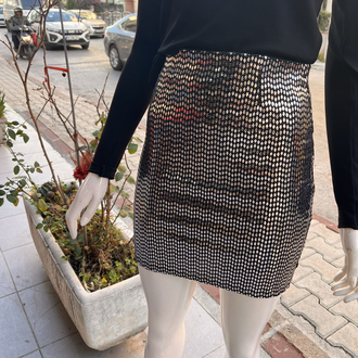 Pullu mini etek