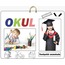 Mdf 30x40 Okul Tema Baskılı Hasır İpli Çerçeve